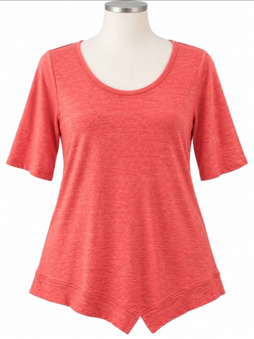 Habitat 100% Linen Coral Scoop Neck Tunic Top Size Medium